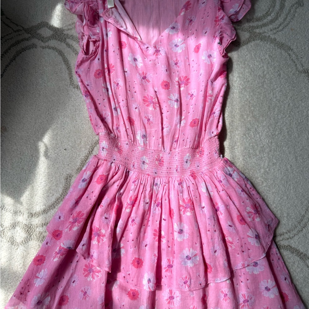 Love Shack Fancy Pink Floral Kids Dress